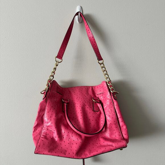 MICHAEL Michael Kors Hamilton North South Tote pink ostrich-embossed leather - Picture 7 of 7